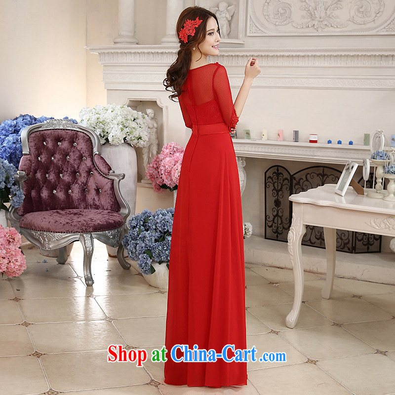 Dream of the day wedding dresses 2015 New Red wedding toast Service Bridal lace cuff in short-sleeve wedding dress 368 in red cuff, tailored to dream of the day, shopping on the Internet