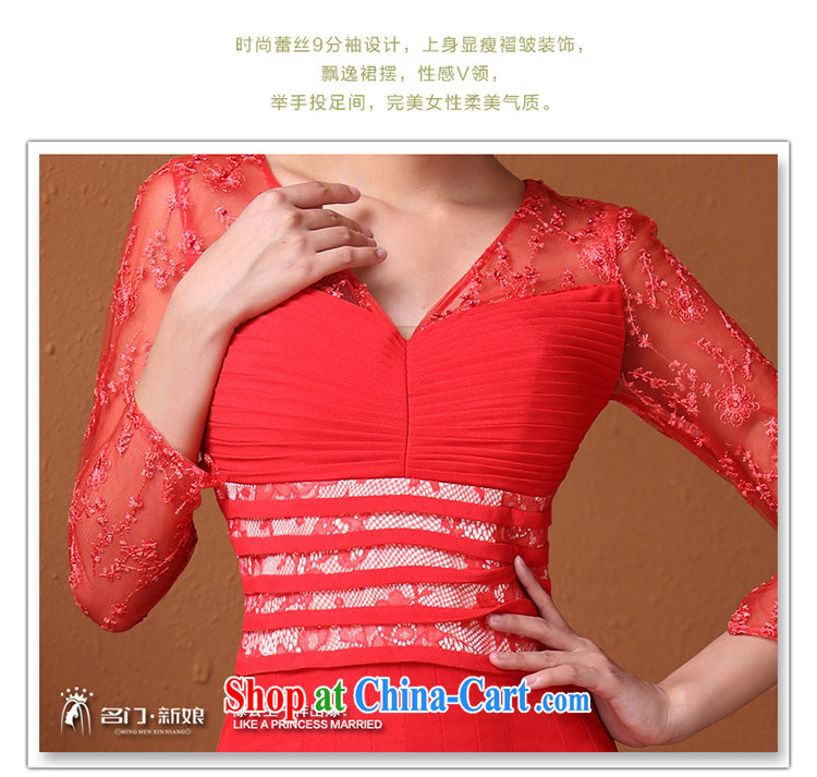 The bride's 2015 New Red dress bows dress lace 9 cuff video thin 587 red L pictures, price, brand platters! Elections are good character, the national distribution, so why buy now enjoy more preferential! Health