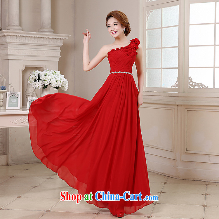 Rain is still clothing bridal 2015 new marriage toast clothing moderator performance graphics thin elegant single shoulder floral long dress LF 187 red XXL pictures, price, brand platters! Elections are good character, the national distribution, so why buy now enjoy more preferential! Health