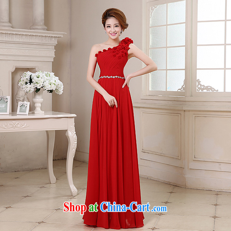Rain is still clothing bridal 2015 new marriage toast clothing moderator performance graphics thin elegant single shoulder floral long dress LF 187 red XXL pictures, price, brand platters! Elections are good character, the national distribution, so why buy now enjoy more preferential! Health