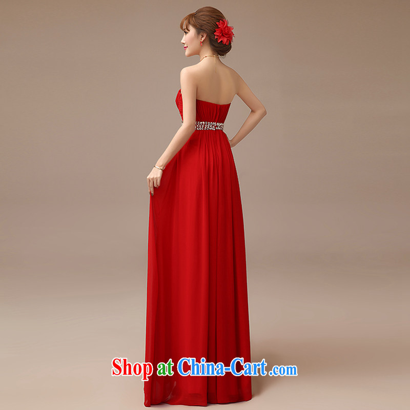Kit-man 2015 New Red bows dress Banquet hosted dress Korean Beauty graphics thin large, high-waist pregnant bride toast serving red XL, dirty man, shopping on the Internet