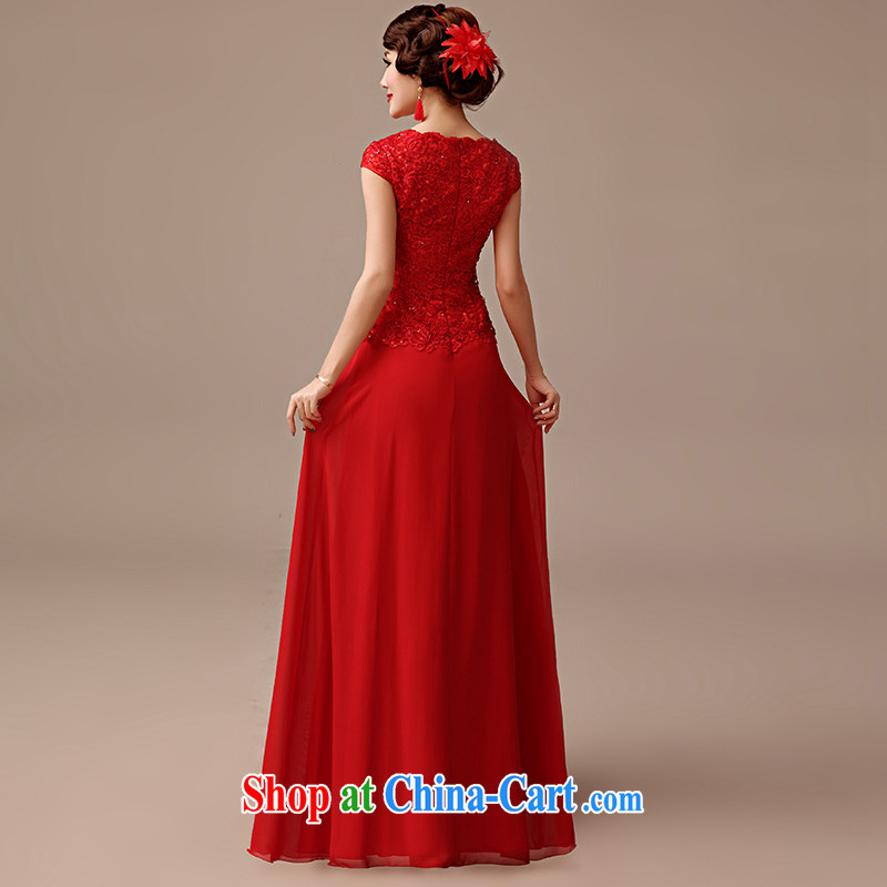 2015 new marriages served toast long retro a field for package shoulder lace red dress red XXL, dirty man, shopping on the Internet
