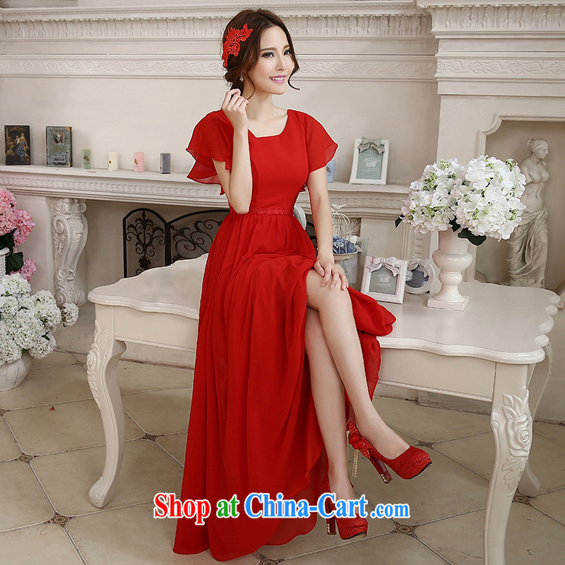 Dream of the day wedding dresses summer 2015 new Korean version elegant dresses night bridal toast serving 360 red long XXL 2.3 feet around his waist, and dream of the day, shopping on the Internet
