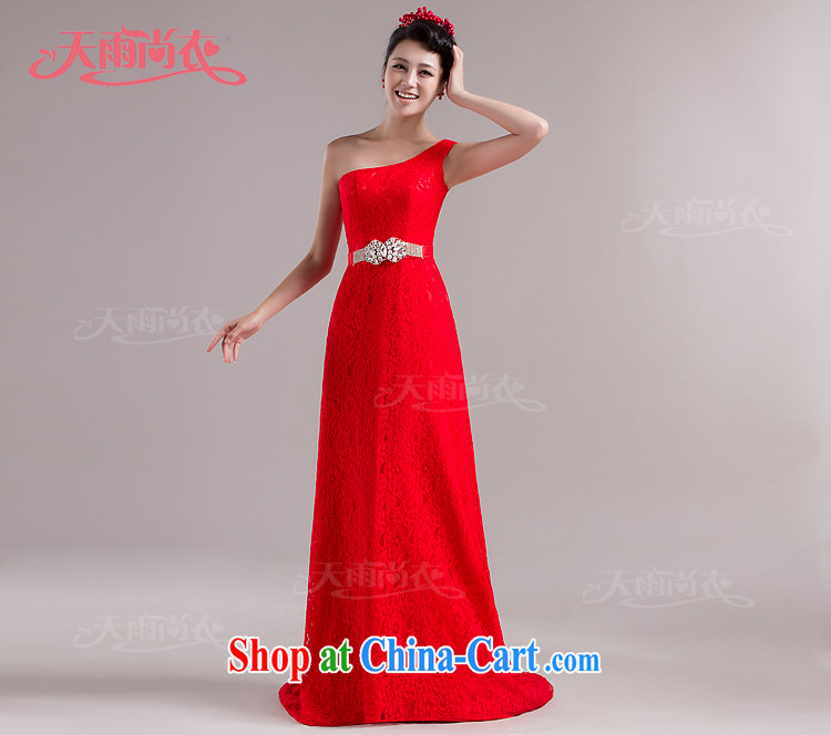 Rain is still Yi New moderator long skirt Palace style, bridal gown dress uniform toast the shoulder parquet drill lace long drag to dress LF 104 red XXL pictures, price, brand platters! Elections are good character, the national distribution, so why buy now enjoy more preferential! Health