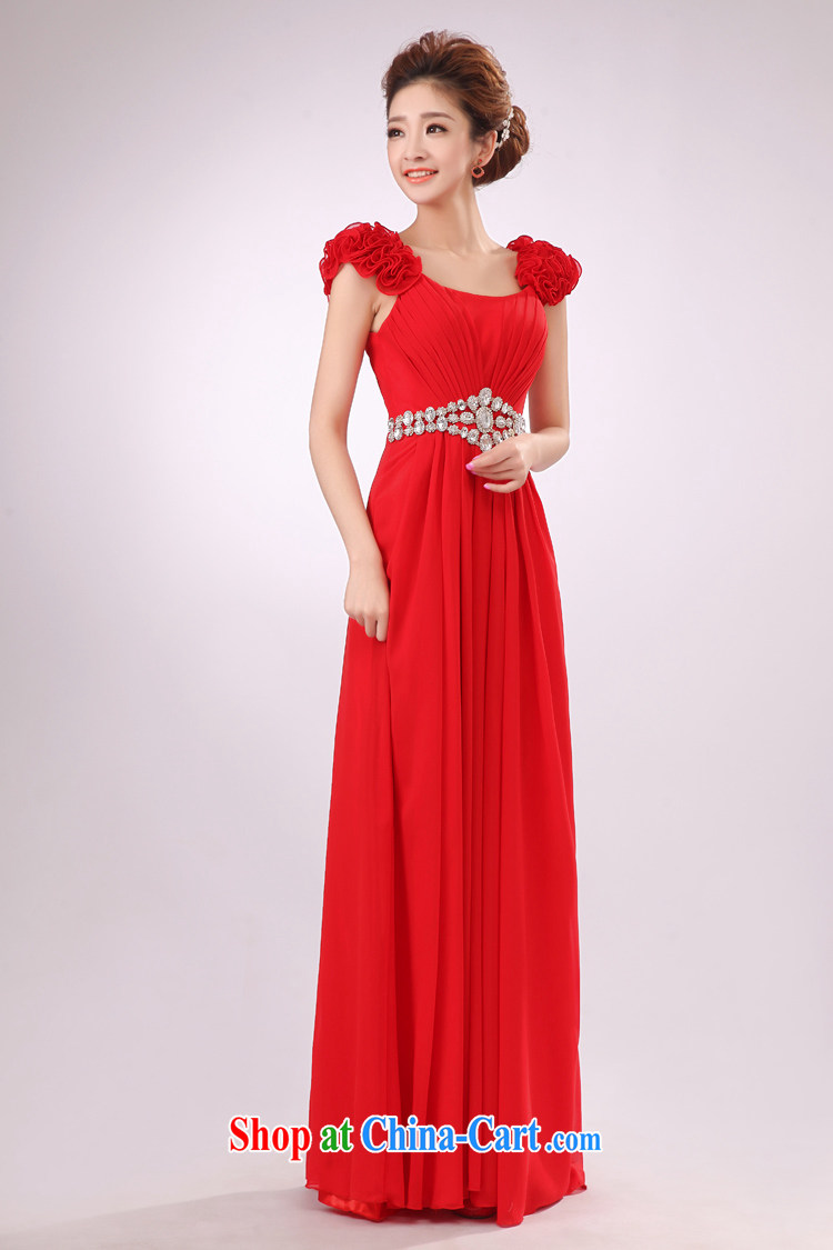 According to the 2015 Uganda new dresses long red bridal bridesmaid serving double-shoulder dress uniform toast the dress Red. size color is not final pictures, price, brand platters! Elections are good character, the national distribution, so why buy now enjoy more preferential! Health