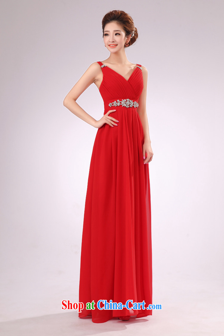 According to the 2015 Uganda new Snow long woven dresses, red dresses bridal bridesmaid performances serving double-shoulder dress Red. size color does not return pictures, price, brand platters! Elections are good character, the national distribution, so why buy now enjoy more preferential! Health