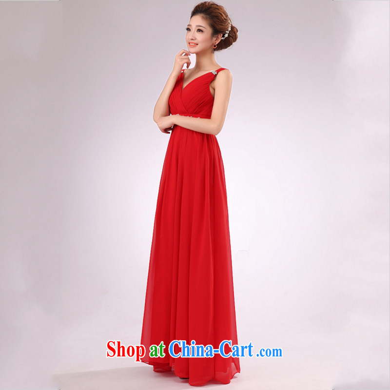 According to the 2015 Uganda new Snow-woven long dresses, red dresses bridal bridesmaid performances serving double-shoulder dress Red. size color will not be refunded, Yong Yan good offices, shopping on the Internet