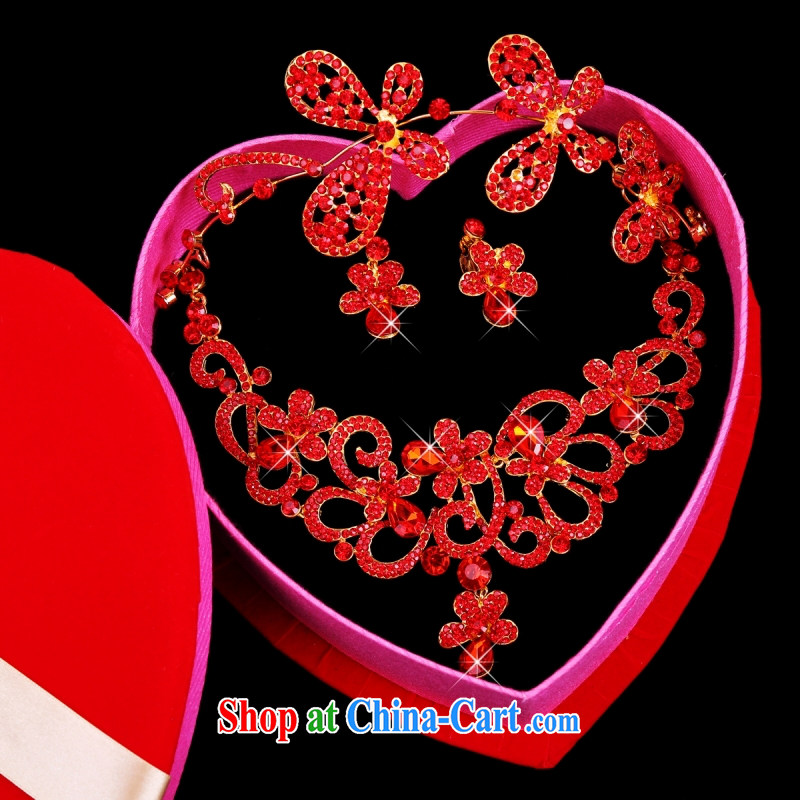 Yong-yan and 2015 New Products jewelry Kit Crown necklace earrings red, Yong-yan good offices, and shopping on the Internet