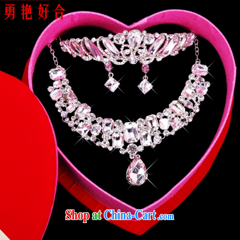 Yong-yan and 2015 new jewelry fine Kit Crown necklace earrings water drill white