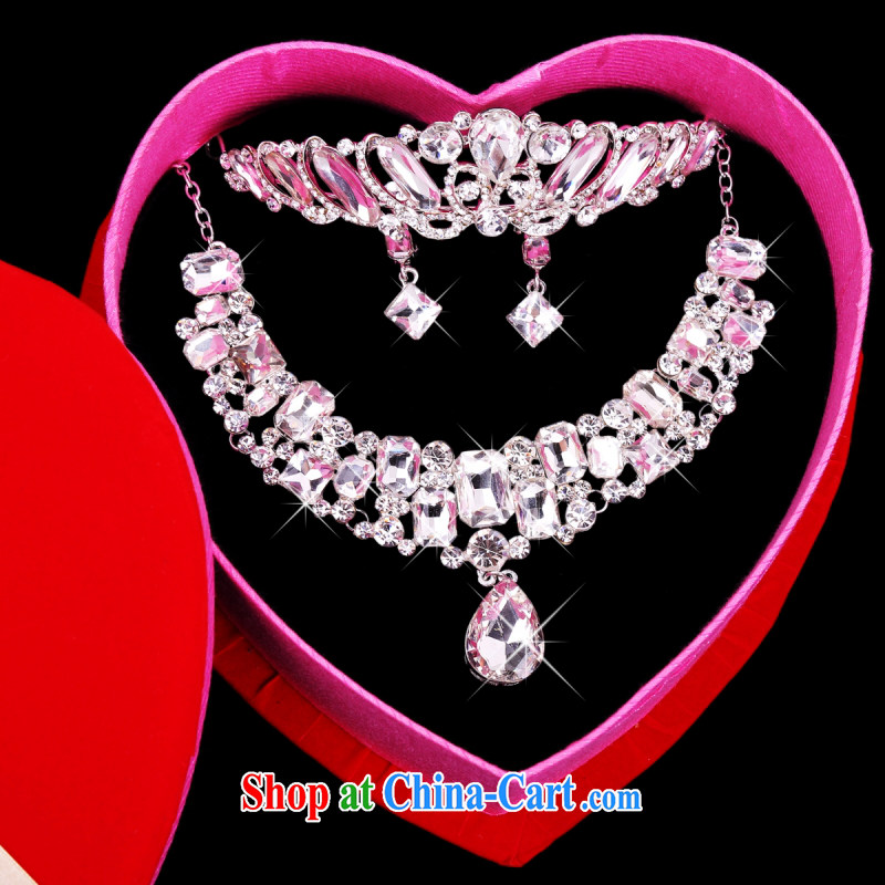 Yong-yan and 2015 new, fine jewelry Kit Crown necklace earrings water drill white, Yong Yan good offices, shopping on the Internet