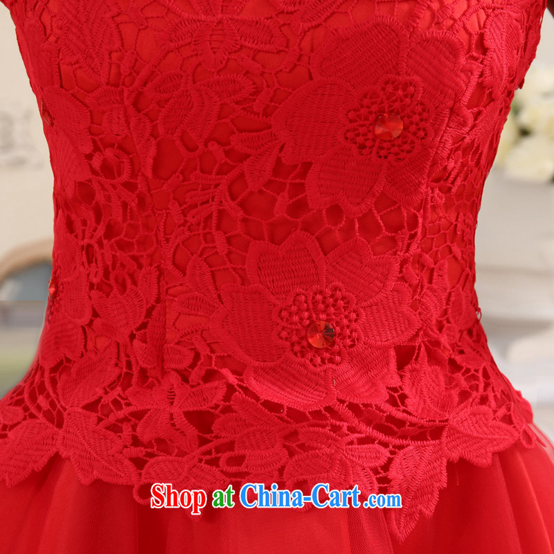 Honeymoon bridal 2015 New Red married women toast serving the Field shoulder lace beauty and stylish sweet dress spring and summer red XL, Honeymoon bridal, shopping on the Internet