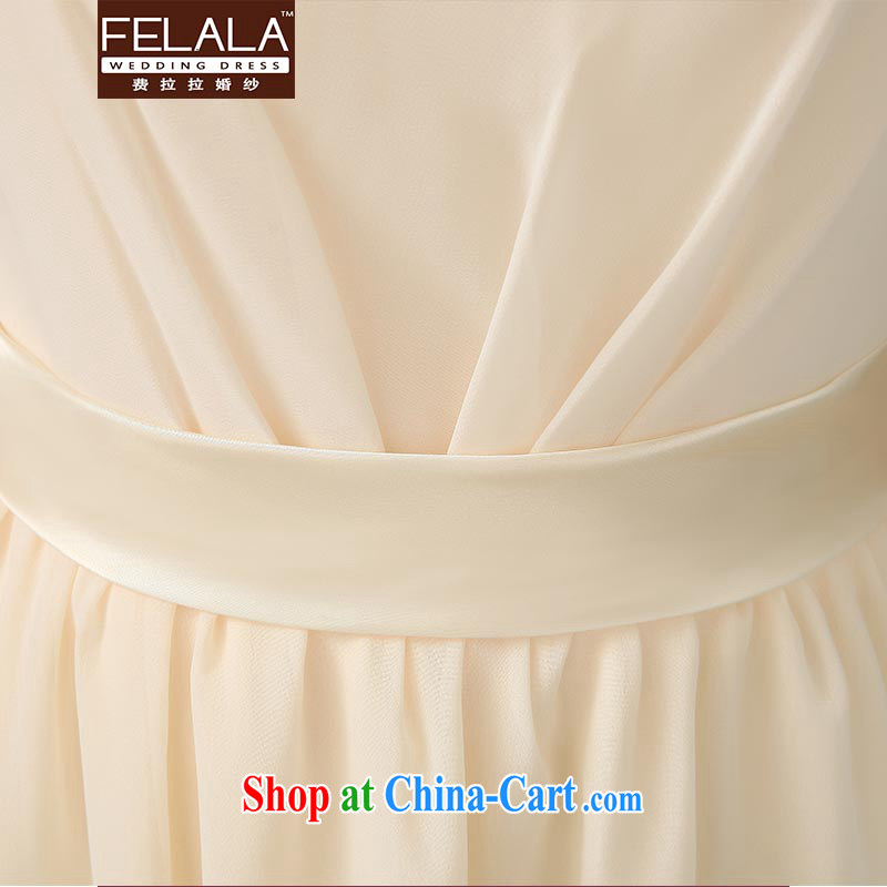 Ferrara ♀ 2015 new wedding dresses champagne color bridesmaid in short bridesmaid dress code the dress summer F M, Suzhou shipping, La wedding (FELALA), online shopping