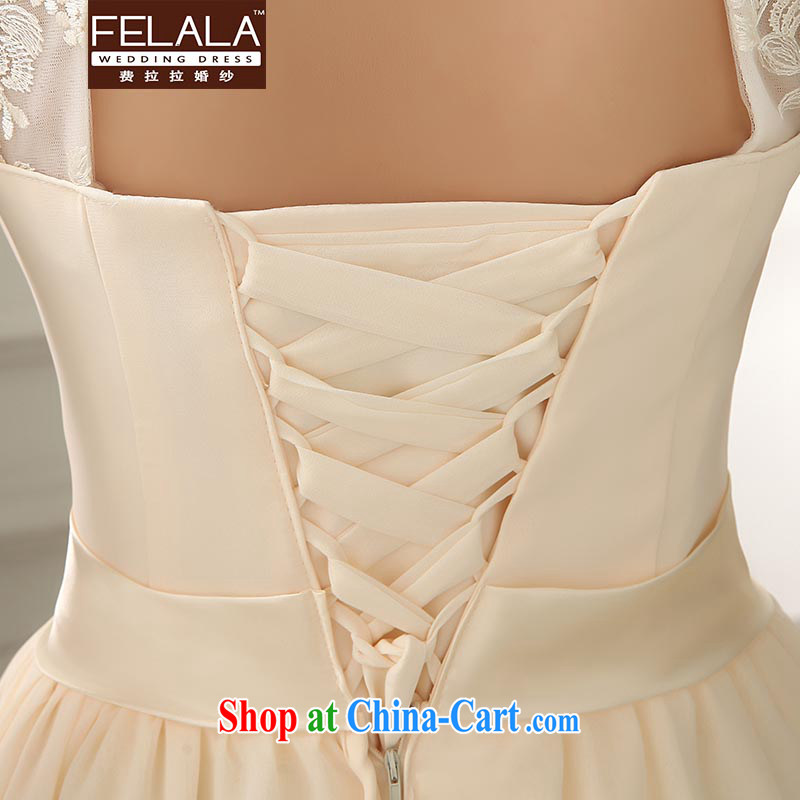 Ferrara ♀ 2015 new wedding dresses champagne color bridesmaid in short bridesmaid dress code the dress summer F M, Suzhou shipping, La wedding (FELALA), online shopping