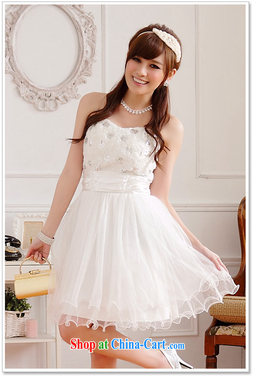 JK 2. YY rose buds silk dresses the waist-chest Late Princess skirt dress short dress white XXL pictures, price, brand platters! Elections are good character, the national distribution, so why buy now enjoy more preferential! Health
