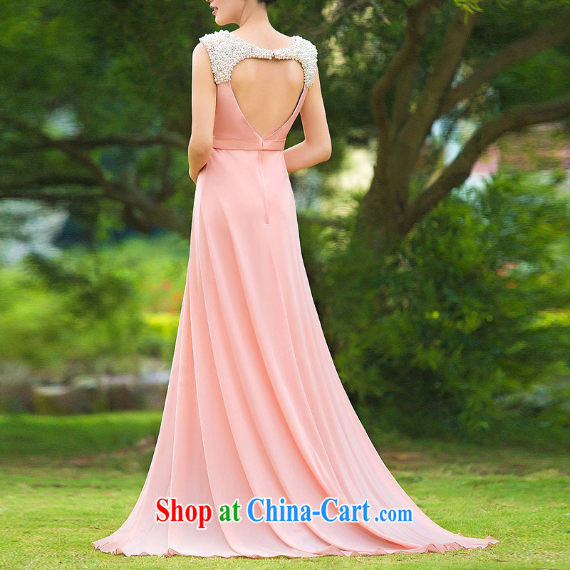 The bride's 2015 new elegant wedding dresses stylish tail dress dinner serving pink 341 L, the bride, shopping on the Internet