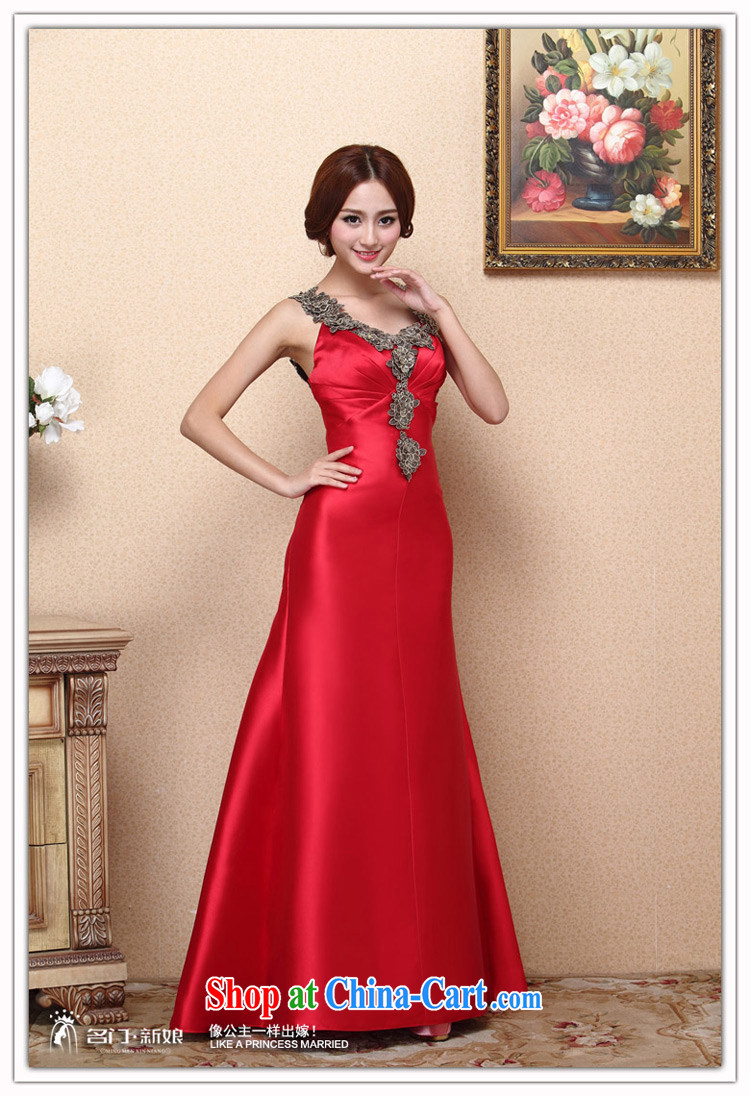 The bride's 2015 New Red bows dress at Merlion dress dinner service wedding dress 662 M pictures, price, brand platters! Elections are good character, the national distribution, so why buy now enjoy more preferential! Health
