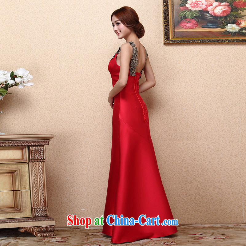 The bride's 2015 New Red bows dress at Merlion dress dinner service wedding dress 662 M, the bride, shopping on the Internet