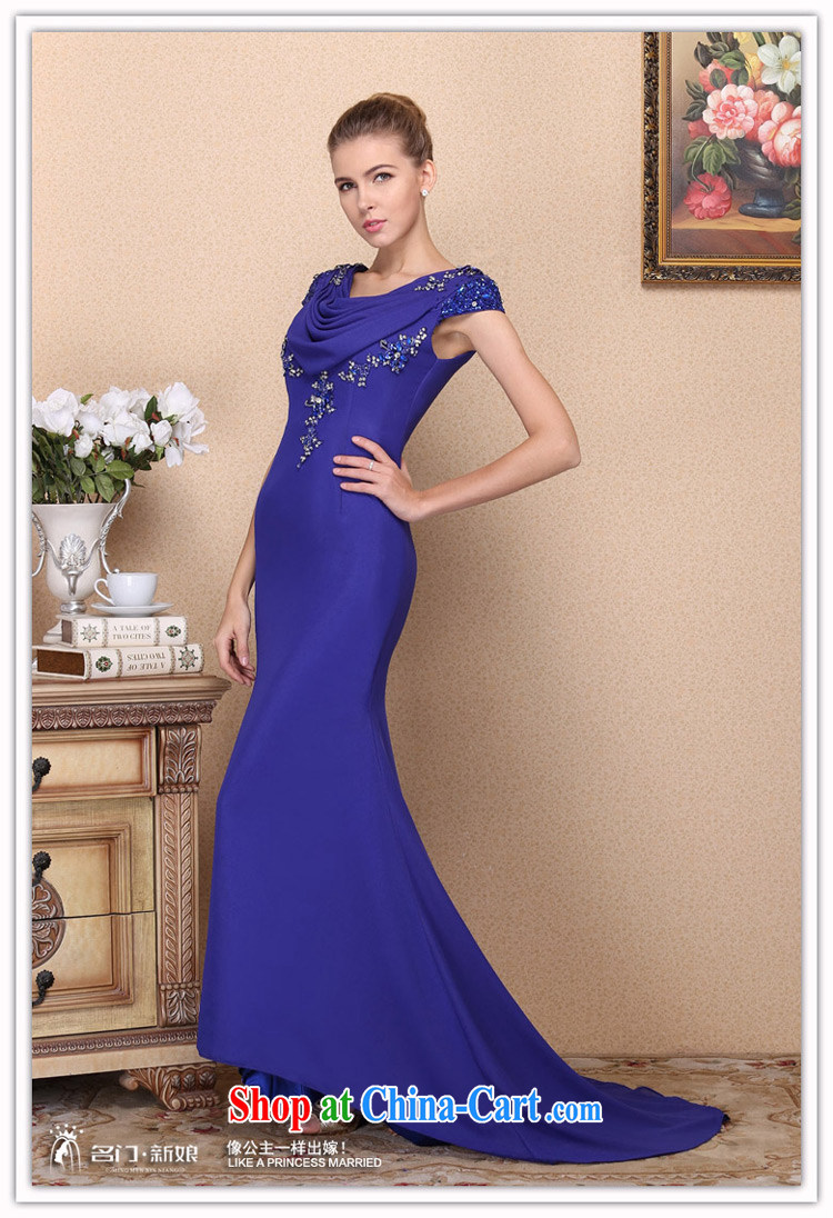 The bride's 2015 new dress royal blue Tail dress hand drill elegant wedding dress 693 L pictures, price, brand platters! Elections are good character, the national distribution, so why buy now enjoy more preferential! Health