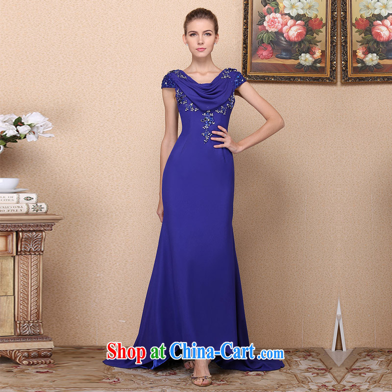The bride's 2015 new dress royal blue Tail dress hand drill and elegant wedding dress 693 L, the bride, shopping on the Internet
