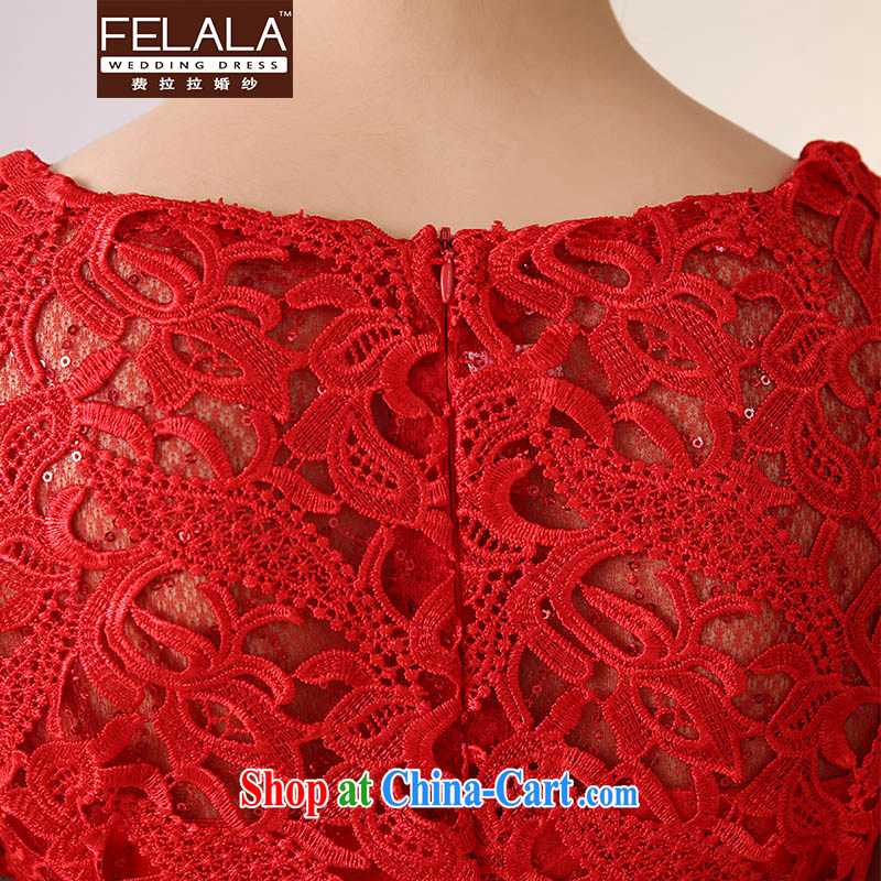 Ferrara ♀ 2015 new wedding dresses red cheongsam dress short larger marriages served toast summer short-sleeved Short M Suzhou shipping, La wedding (FELALA), online shopping