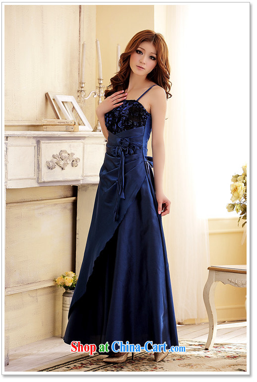 JK 2. YY dinner wedding rose blossoms and elegant long moderator dress long skirt straps dress blue XXL pictures, price, brand platters! Elections are good character, the national distribution, so why buy now enjoy more preferential! Health
