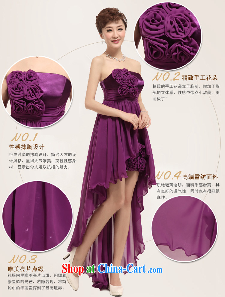 Honeymoon bridal 2015 new Korean bridal bridesmaid wedding toast short purple dress wiped his chest after short long dress purple XL pictures, price, brand platters! Elections are good character, the national distribution, so why buy now enjoy more preferential! Health