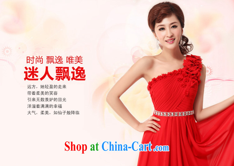 Honeymoon bridal 2015 New red sweet nails Pearl single shoulder water drilling flowers bridal evening dinner show bows dress red XL pictures, price, brand platters! Elections are good character, the national distribution, so why buy now enjoy more preferential! Health