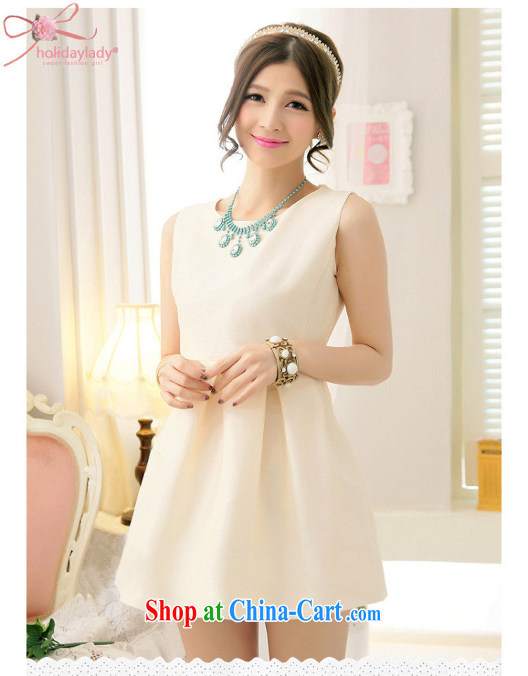 Light (at the end QIAN MO) Tim US simple and refreshing waist crease back bowtie shaggy small dress ocean skirt dresses apricot XL pictures, price, brand platters! Elections are good character, the national distribution, so why buy now enjoy more preferential! Health