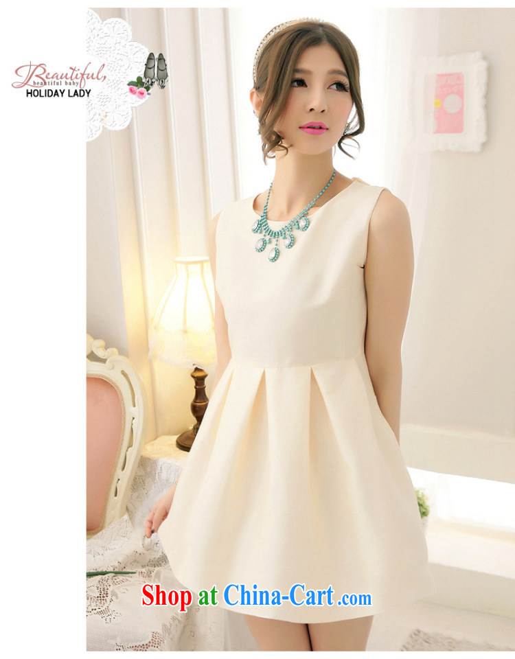 Light (at the end QIAN MO) Tim US simple and refreshing waist crease back bowtie shaggy small dress ocean skirt dresses apricot XL pictures, price, brand platters! Elections are good character, the national distribution, so why buy now enjoy more preferential! Health