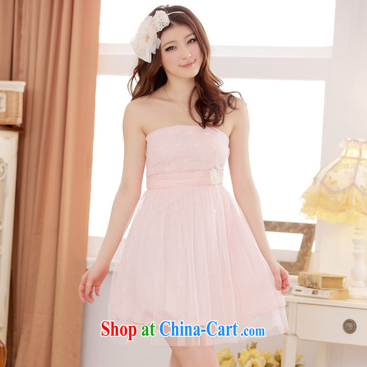 JK 2. YY Korean version of Princess-yuan, a yarn short, the dress code is bare chest dress pink are code pictures, price, brand platters! Elections are good character, the national distribution, so why buy now enjoy more preferential! Health