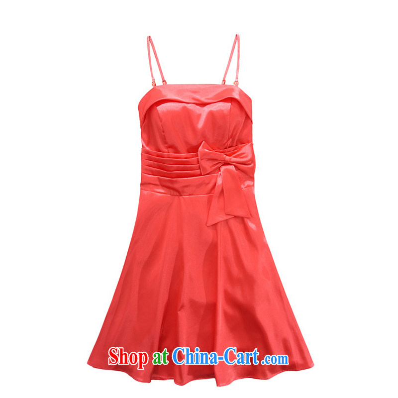 JK 2. YY 2014 new Korean version of Princess-yuan, coral bow knot dinner will be short, the dress code the strap bridesmaid dress in dress orange XXL, JK 2. YY, dress, and shopping on the Internet