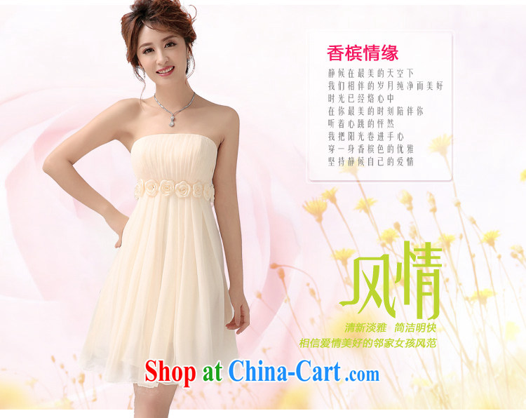 Honeymoon bridal 2015 bridal wedding dresses bridesmaid short, small dress wedding toast clothing bridesmaid stage photography short skirt champagne color S pictures, price, brand platters! Elections are good character, the national distribution, so why buy now enjoy more preferential! Health