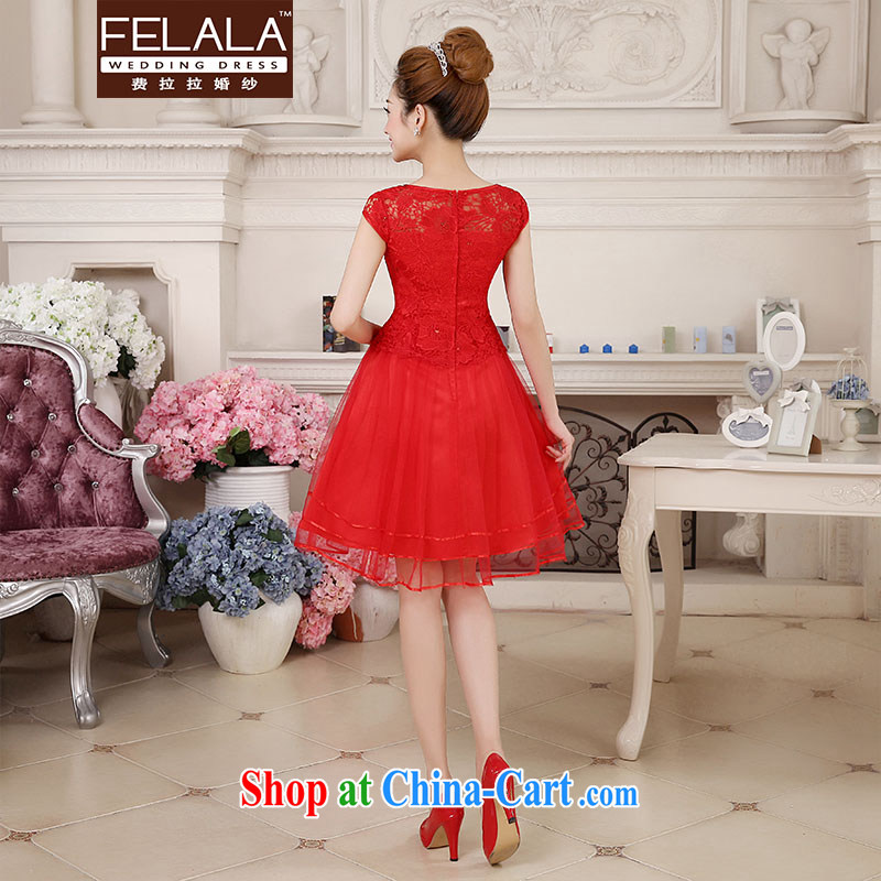 Ferrara ♀ 2015 new wedding dresses red Chinese qipao dress short marriages served toast summer red M Suzhou shipping, La wedding (FELALA), online shopping
