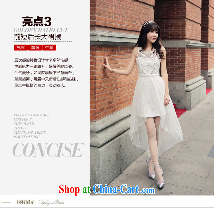 Summer of 2014 summer New staple-ju, female asymmetric sleeveless is not rules dresses dovetail long skirt Sin L 1019 white S pictures, price, brand platters! Elections are good character, the national distribution, so why buy now enjoy more preferential! Health