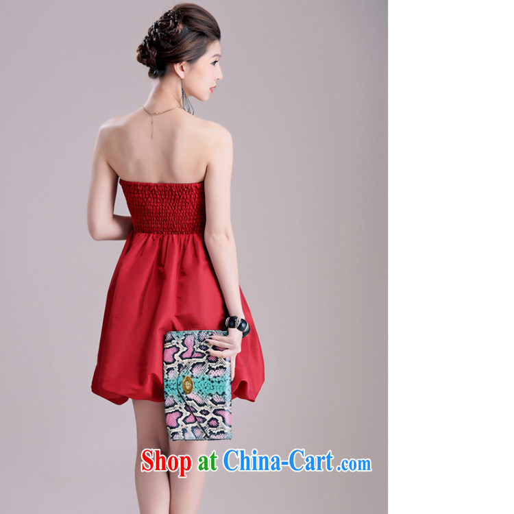 The heartrending flouncing off chest lantern small dress skirt 2015 Korean short wedding banquet hosted bridal bridesmaid sister with evening dress 5308 red XL code pictures, price, brand platters! Elections are good character, the national distribution, so why buy now enjoy more preferential! Health