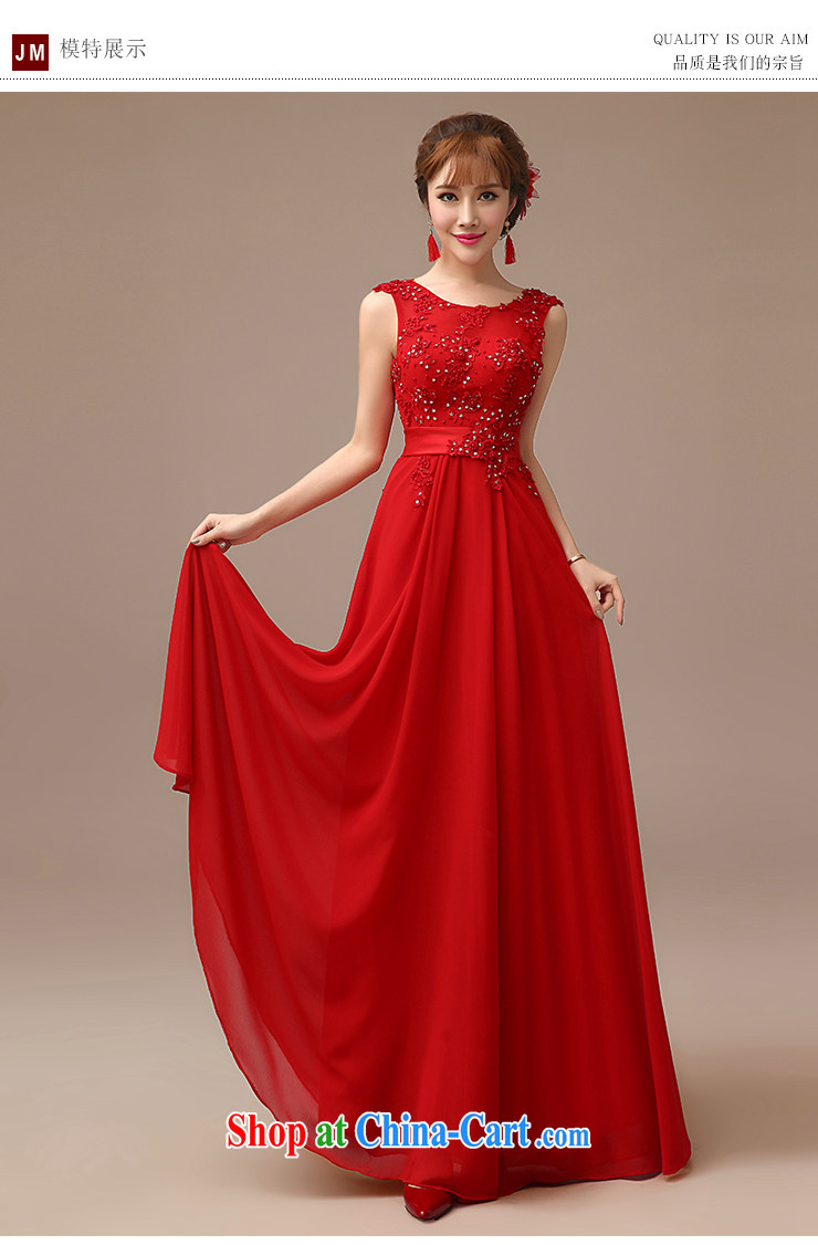 2015 New Red video thin dress bride wedding toast serving long red field shoulder dress red XL pictures, price, brand platters! Elections are good character, the national distribution, so why buy now enjoy more preferential! Health