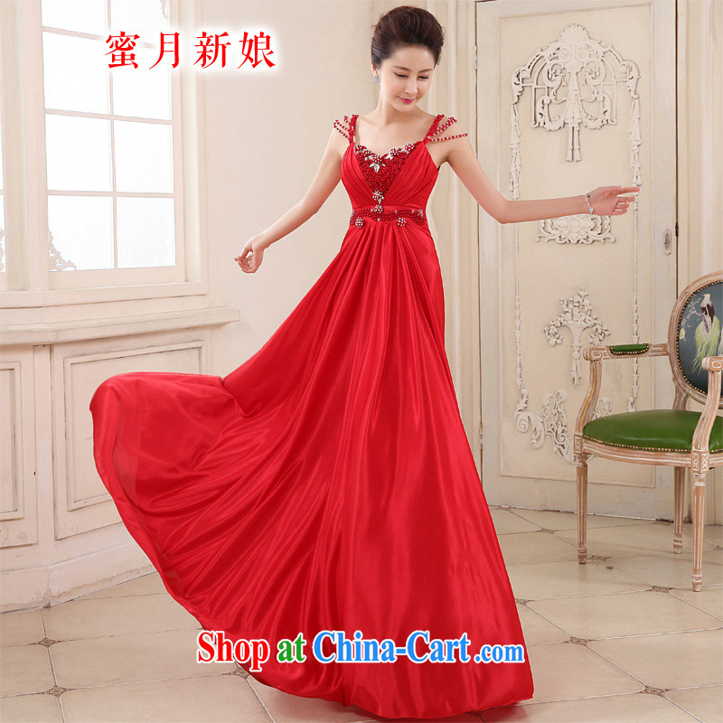 Honeymoon bridal 2015 spring and summer new bows dress long stylish snow woven toast Annual Service Performance Serving the red XL