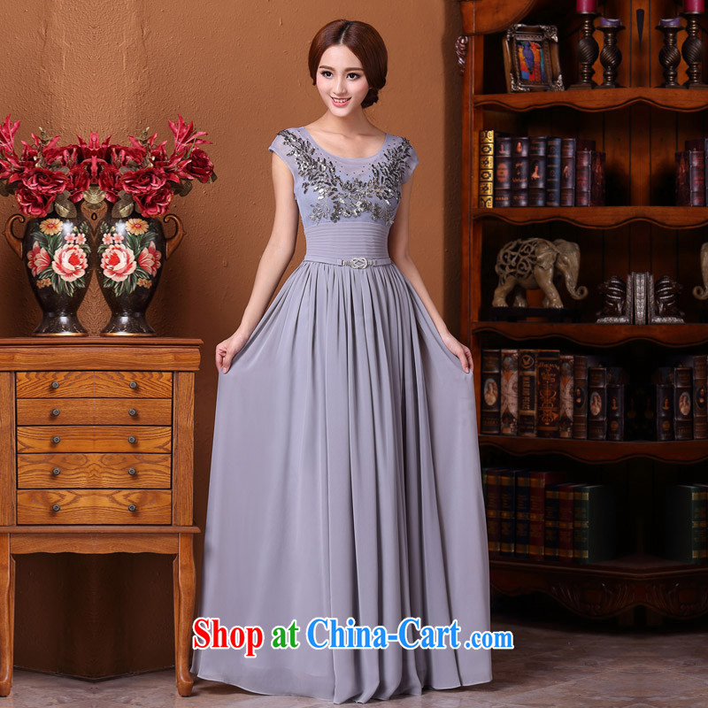 The bride's 2015 new elegant dress manual, long dresses, diamond gray 593 L, the bride, shopping on the Internet