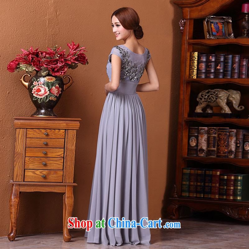The bride's 2015 new elegant dress manual, long dresses, diamond gray 593 L, the bride, shopping on the Internet