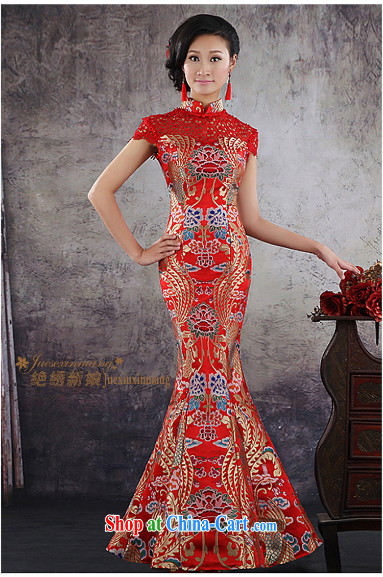 There is embroidery bridal crowsfoot wedding dresses dresses bridal toast serving New 2015 retro improved marriage wedding long summer red made no final pictures, price, brand platters! Elections are good character, the national distribution, so why buy now enjoy more preferential! Health
