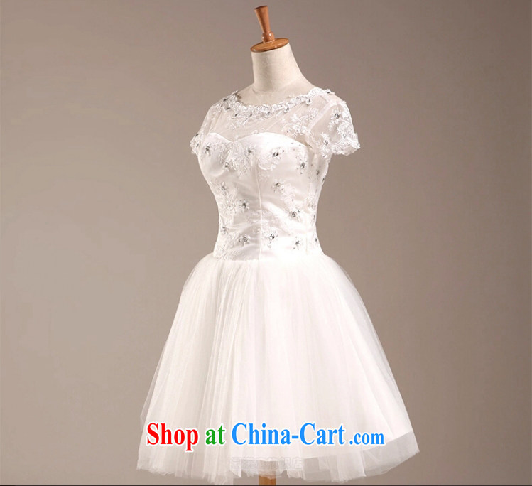 According to the 2015 Uganda summer wedding bridal wedding dress sweet Princess shaggy skirts package shoulder lace short-sleeved short strap wedding white. size color is not final pictures, price, brand platters! Elections are good character, the national distribution, so why buy now enjoy more preferential! Health