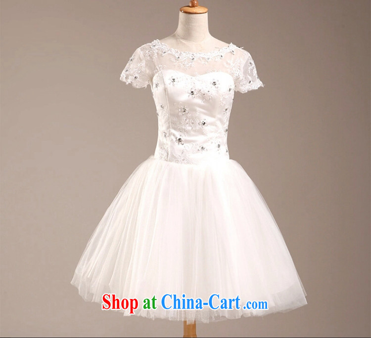 According to the 2015 Uganda summer wedding bridal wedding dress sweet Princess shaggy skirts package shoulder lace short-sleeved short strap wedding white. size color is not final pictures, price, brand platters! Elections are good character, the national distribution, so why buy now enjoy more preferential! Health