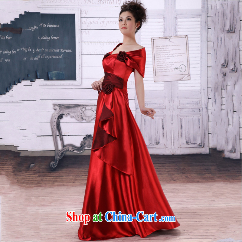 According to the 2015 Uganda new wine red long dress toast service performance service wedding dress wedding dress girl bridesmaid clothing wedding dress wine red. size color will not be refunded, and make bold stunning good offices, shopping on the Inter