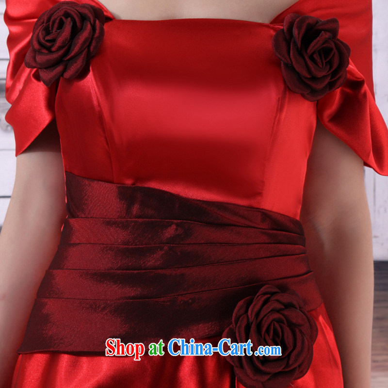 According to the 2015 Uganda new wine red long dress toast service performance service wedding dress wedding dress girl bridesmaid clothing wedding dress wine red. size color will not be refunded, and make bold stunning good offices, shopping on the Inter