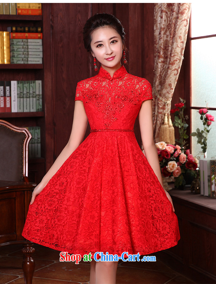 Dirty comics 2015 new Korean high-waist pregnant short bows, serving small dress dress bridal wedding dresses short stylish lace bow-tie bows serving red XXL pictures, price, brand platters! Elections are good character, the national distribution, so why buy now enjoy more preferential! Health