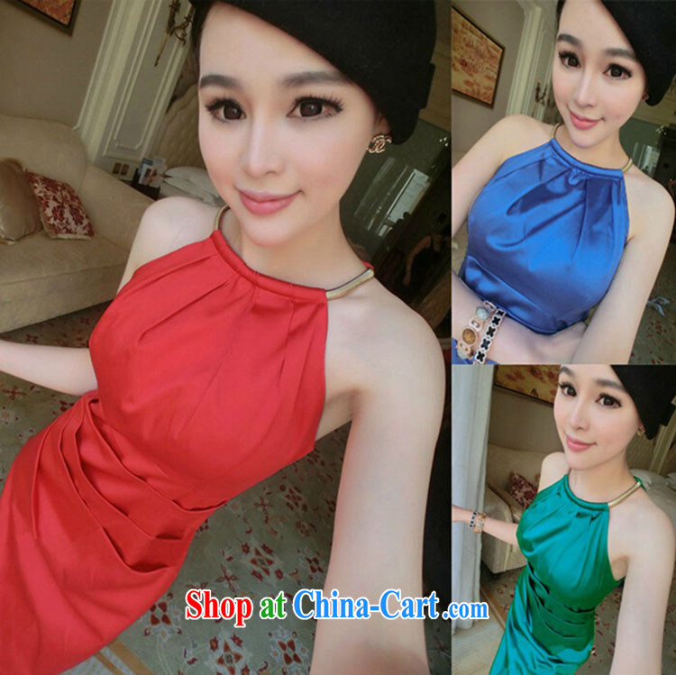 Days in Korea (ThYs) 2015 summer sense of your shoulders is also gold necklace dress 0375 #blue M pictures, price, brand platters! Elections are good character, the national distribution, so why buy now enjoy more preferential! Health