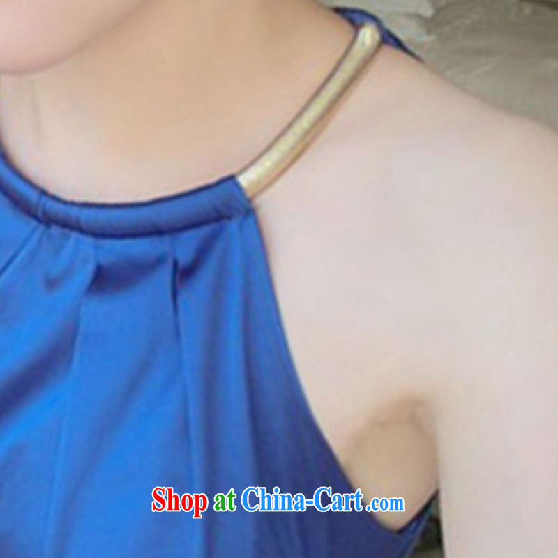 Days in Korea (ThYs) 2015 summer sense of your shoulders is also gold necklace dress 0375 #blue M, according to Korea, and shopping on the Internet