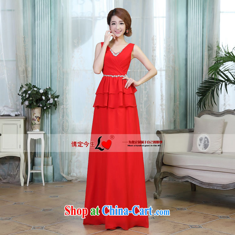 Love Life bridal dresses 2015 new marriage long bridesmaid Evening Dress shoulders female Red XL pictures, price, brand platters! Elections are good character, the national distribution, so why buy now enjoy more preferential! Health