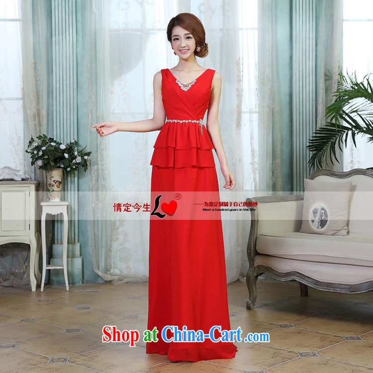 Love Life bridal dresses 2015 new marriage long bridesmaid Evening Dress shoulders female Red XL pictures, price, brand platters! Elections are good character, the national distribution, so why buy now enjoy more preferential! Health