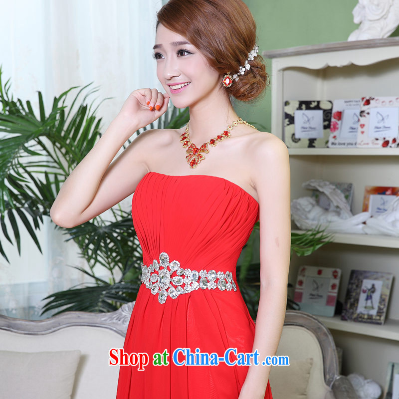 Love Life wedding dresses 2015 new Korean chest bare sense of long married women banquet toast late female bridesmaid red XXL, love life, and shopping on the Internet